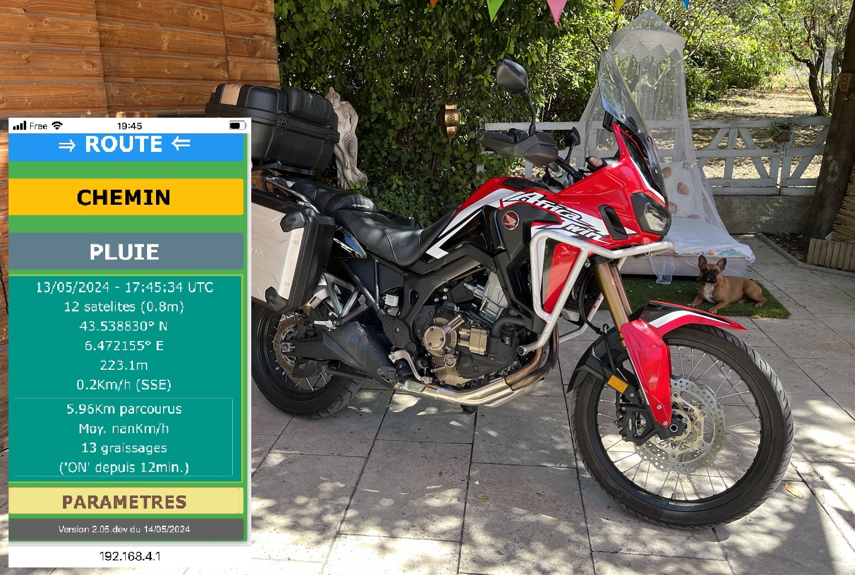 Graisseur de chaîne moto piloté par un ESP32